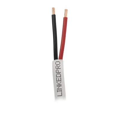 Bobina de Cable 305 Metros (1000 Pies) / Alambre de Cobre 2 x 16 AWG / Color Blanco / CMR / Para Sistemas de Seguridad y Alarmas