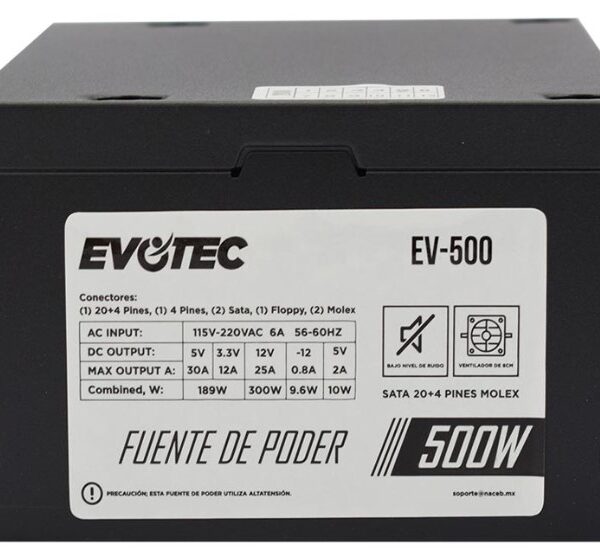 Fuente de Poder EVOTEC EV-500